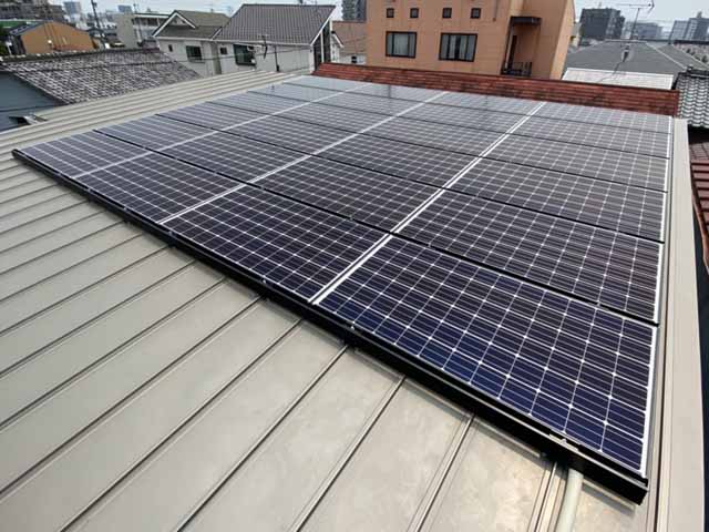 愛知県名古屋市のパナソニック製VBHN252WJ01 ×24の太陽光発電施工写真