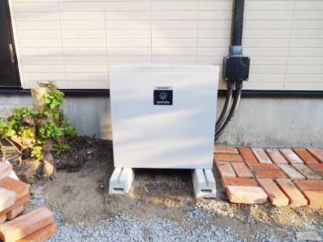 神奈川県秦野市の シャープ製JH-AB06の蓄電池施工写真
