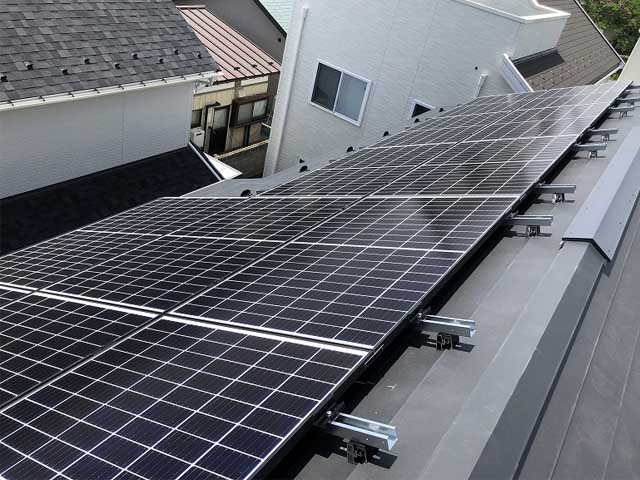 宮城県大崎市のQセルズ製Q.PEAK DUO-G6 355×12枚の太陽光発電施工写真