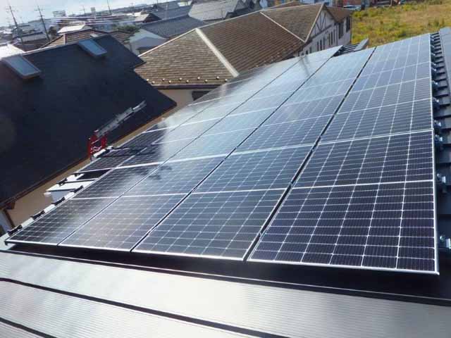 千葉県八千代市のエクソル製XLM120-380L ×22の太陽光発電施工写真