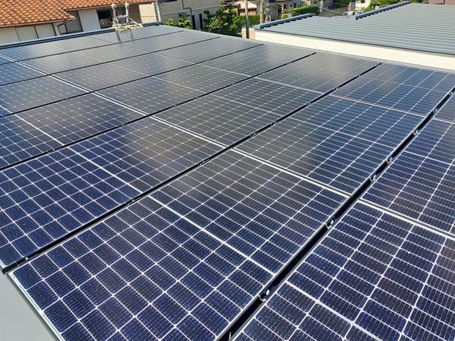 福岡県筑紫野市のカナディアンソーラー製CS3L-375MS ×21の太陽光発電施工写真
