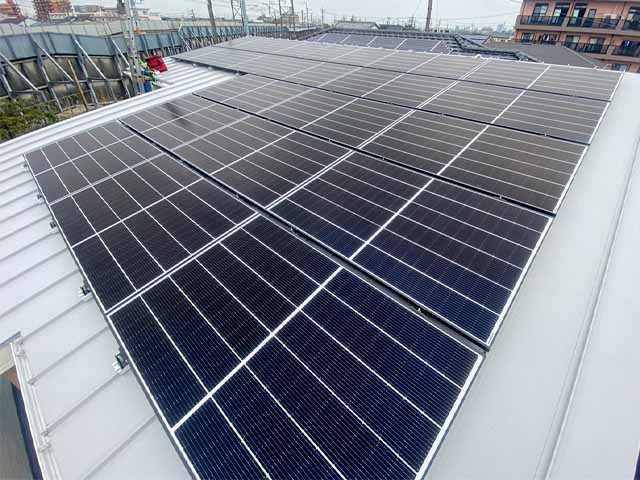 愛知県知立市のQセルズ製Q.PEAK DUO-G9 355 ×19の太陽光発電施工写真