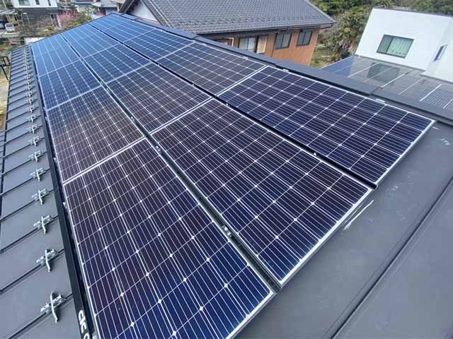 岐阜県大垣市の長州産業製CS-260B61S ×15の太陽光発電施工写真