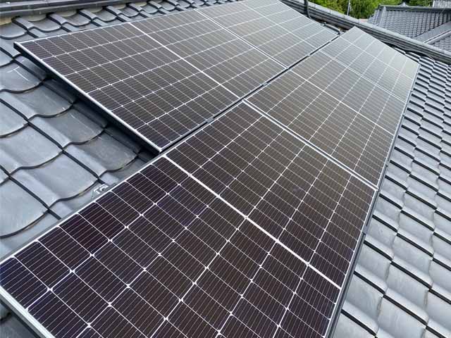 静岡県掛川市のエクソル製XLM120-380L ×13の太陽光発電施工写真