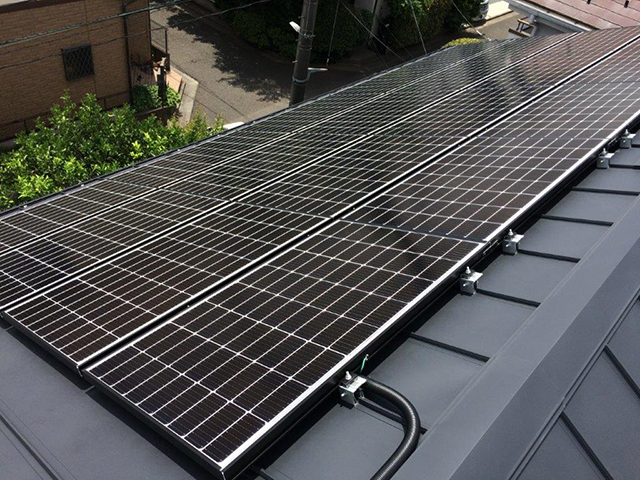 東京都練馬区の長州産業製CS-223B81S ×20の太陽光発電施工写真