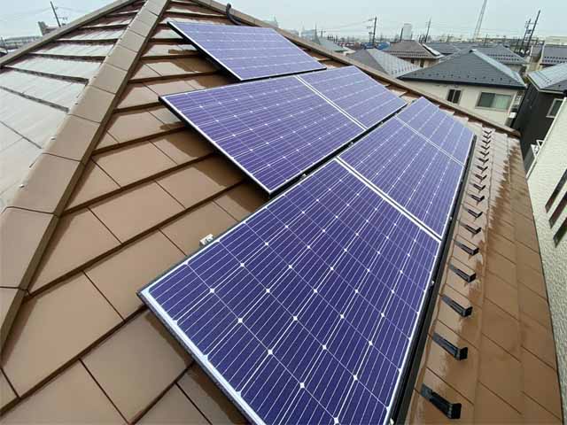 岐阜県岐阜市の長州産業製CS-300G51 ×18の太陽光発電施工写真