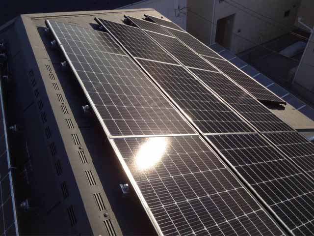 東京都東大和市の長州産業製CS-223B81S ×31、CS-109B81S ×5の太陽光発電施工写真