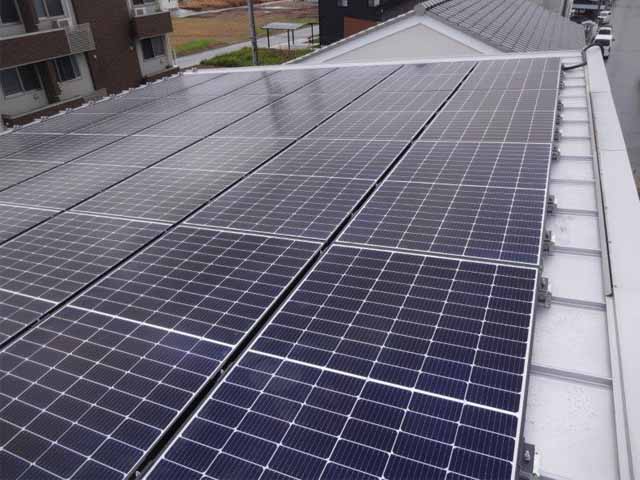 茨城県つくば市のカナディアンソーラー製CS3L-375MS ×24の太陽光発電施工写真