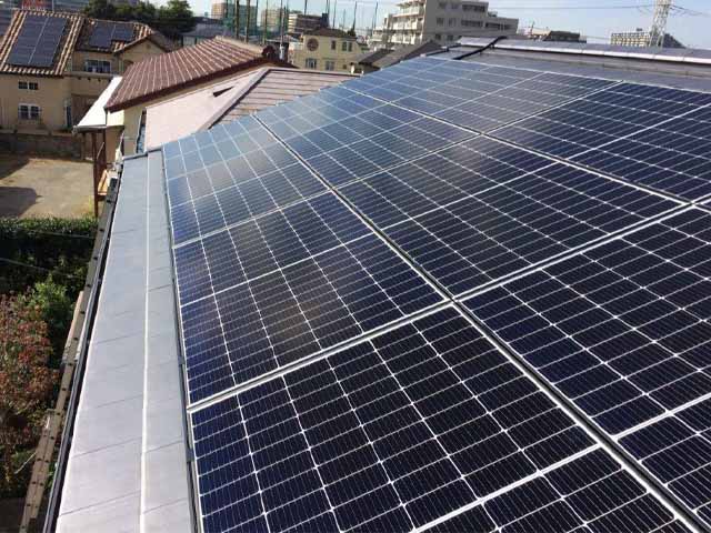 千葉県船橋市のエクソル製XLM120-380L ×12の太陽光発電施工写真