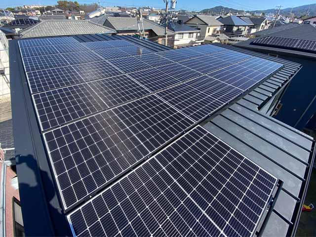 愛知県額田郡のカナディアンソーラー製CS3L-375MS ×18の太陽光発電施工写真