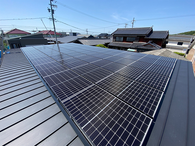 愛知県知多郡の長州産業製CS-340B81 ×48の太陽光発電施工写真