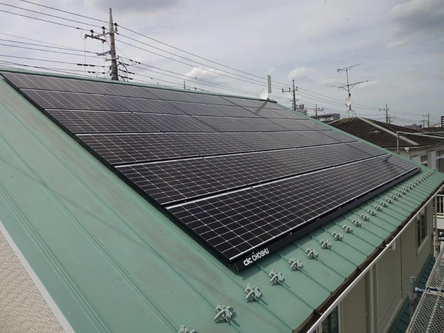 埼玉県入間市の長州産業製CS-223B81S ×36の太陽光発電施工写真