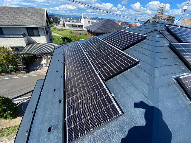 岐阜県岐阜市の長州産業製CS-223B81S ×26の太陽光発電施工写真