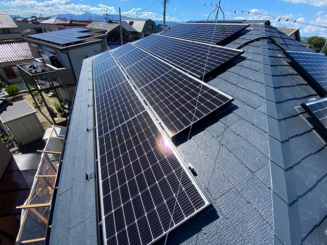 岐阜県岐阜市の長州産業製CS-223B81S ×26の太陽光発電施工写真3