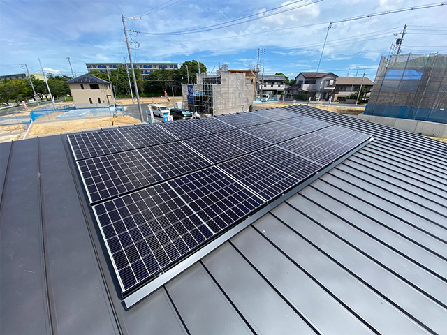 愛知県豊橋市の長州産業製CS-340B81 ×12の太陽光発電施工写真