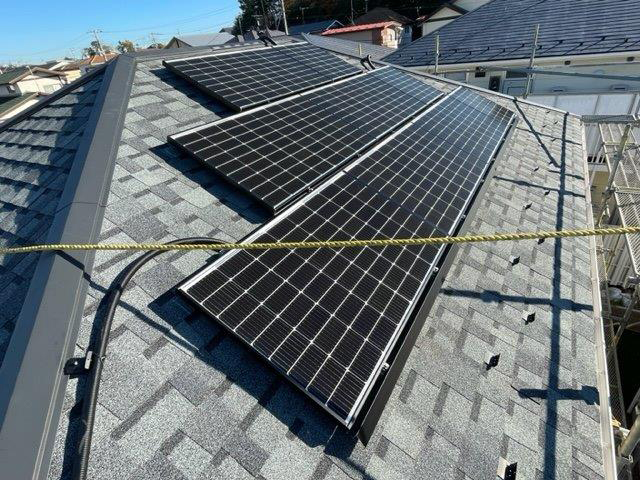 宮城県仙台市の長州産業製CS-223B81S ×13、CS-109B81S ×8、CS-109B81L ×2、CS-109B81R ×2の太陽光発電施工写真