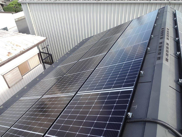 埼玉県戸田市の長州産業製CS-340B81 ×20、CS-223B81 ×4の太陽光発電施工写真