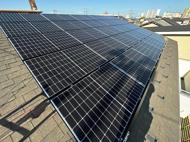 愛知県清須市の長州産業製CS-340B81 ×25の太陽光発電施工写真