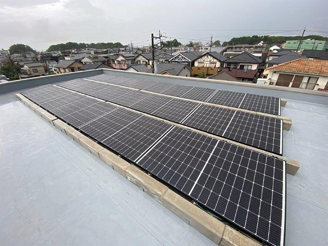 愛知県岡崎市の長州産業製CS-340B81 ×15の太陽光発電施工写真
