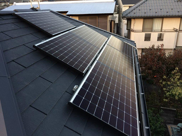 神奈川県秦野市の長州産業製CS-223B81S ×12、CS-109B81S ×3、CS-109B81L ×2、CS-109B81R ×2の太陽光発電施工写真