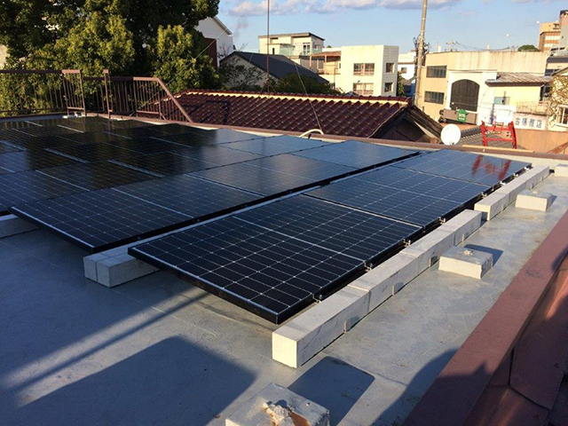 茨城県土浦市の長州産業製CS-340B81 ×21の太陽光発電施工写真