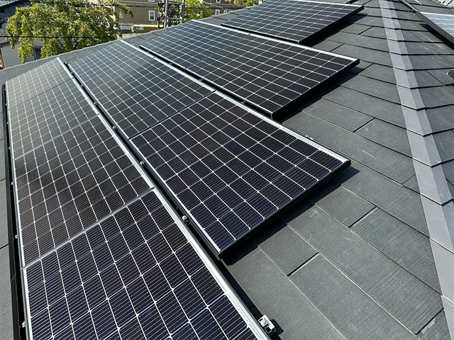 愛知県岡崎市の長州産業製CS-223B81S ×30の太陽光発電施工写真