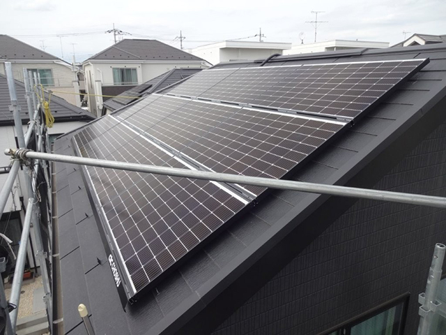 東京都八王子市の長州産業製CS-223B81S ×16、CS-109B81S ×4、CS-109B81R ×2の太陽光発電施工写真3
