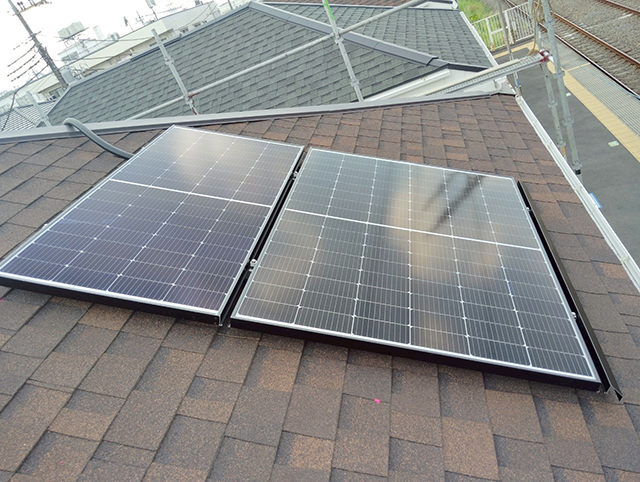 東京都国分寺市の長州産業製CS-364B91 ×4、CS-243B91 ×8、CS-238B91AG ×11の太陽光発電施工写真3