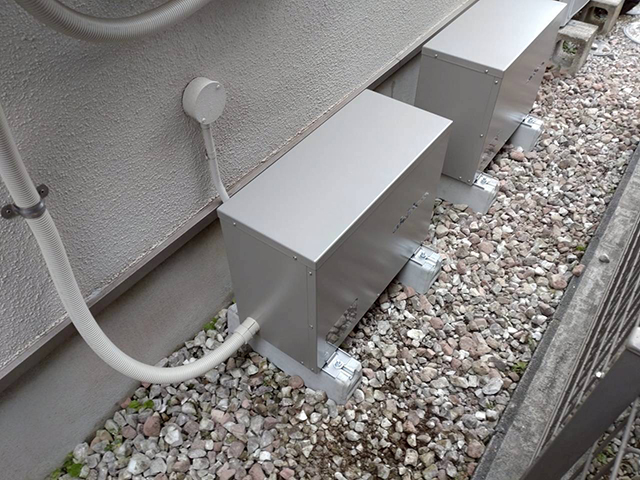 東京都町田市の ニチコン製ES-T3M1、ES-T3X1の蓄電池施工写真