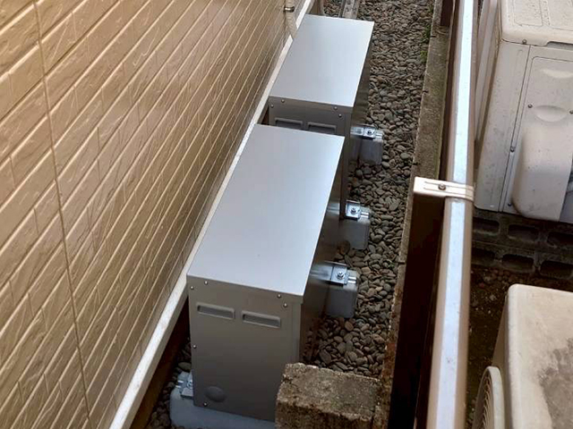 東京都大田区の ニチコン製ES-CSM、ES-CSXの蓄電池施工写真