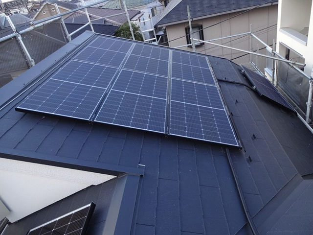 東京都世田谷区の長州産業製CS-243B91 ×5、S-238B91AG ×20、CS-118B91SAG ×1の太陽光発電施工写真3
