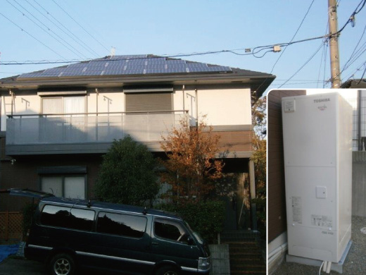 神奈川県厚木市のパナソニック製VBHN240SJ21×25枚の太陽光発電施工写真