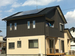 茨城県筑西市のパナソニック製MD-HH230T×25枚の太陽光発電施工写真