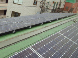 神奈川県川崎市のサンヨー製HIT-N230SJ16×24枚の太陽光発電施工写真