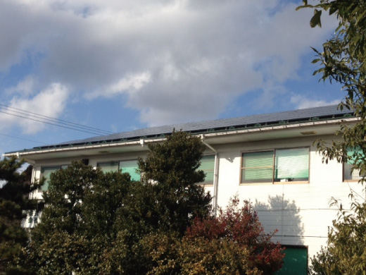 宮城県宮城郡の東芝製SPR-250NE-WHT-J×45枚の太陽光発電施工写真