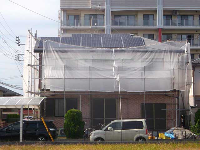 茨城県龍ヶ崎市のパナソニック製VBHN245SJ33×24枚の太陽光発電施工写真
