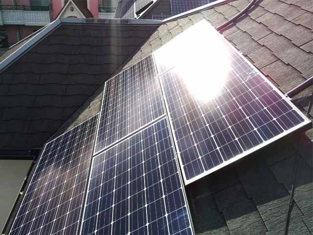 愛媛県東温市のパナソニック製VBHN252WJ01 ×19枚の太陽光発電施工写真3