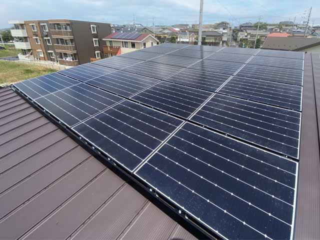愛知県岡崎市のカナディアン・ソーラー製MOD-CS1H-335MS ×12、CS1HA-270MS ×12の太陽光発電施工写真
