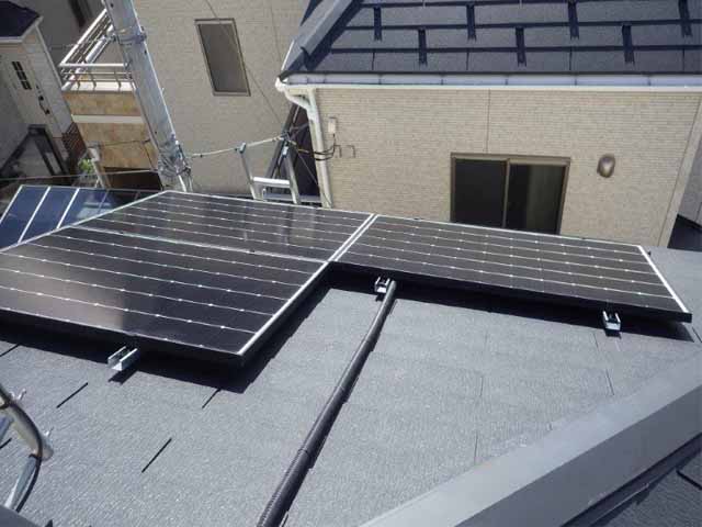 東京都東村山市のカナディアン・ソーラー製MOD-CS1H-335MS ×17の太陽光発電施工写真