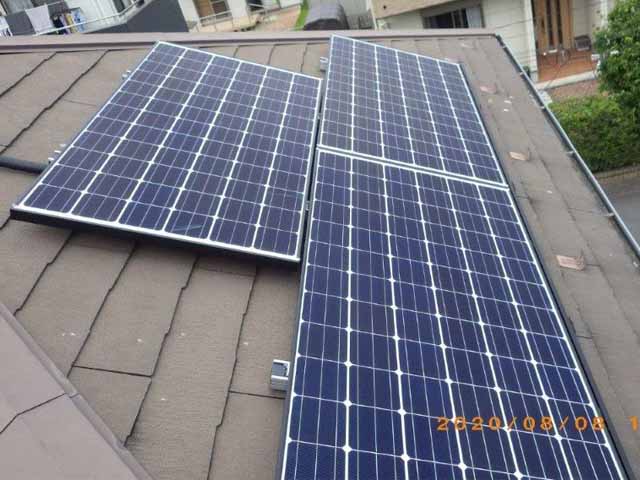茨城県下妻市のパナソニック製VBHN252WJ01 ×15、VBHN120WJ01 ×3の太陽光発電施工写真3