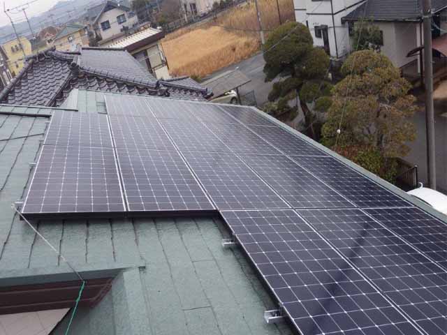 千葉県東金市の東芝製SPR-E20-250 ×20の太陽光発電施工写真