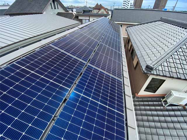 愛知県長久手市のカナディアンソーラー製CS3L-375MS×28枚の太陽光発電施工写真