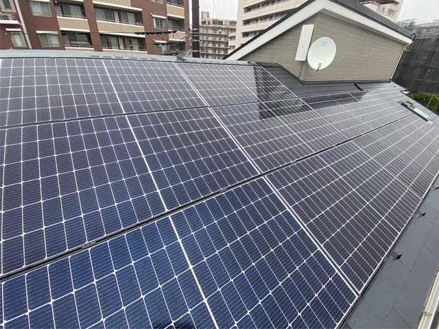 千葉県市川市のカナディアンソーラー製CS3L-375MS ×10の太陽光発電施工写真