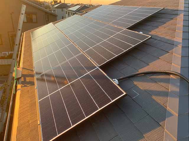 兵庫県三田市のQセルズ 製Q.PEAK DUO-G9 355 ×17枚の太陽光発電施工写真3