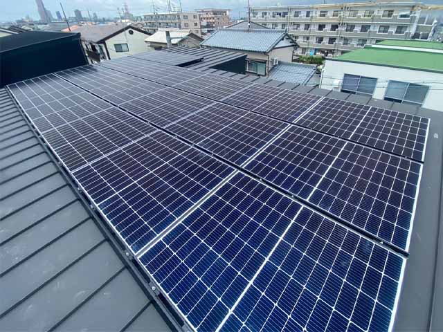 静岡県浜松市のカナディアンソーラー製CS3LA-300MS ×20の太陽光発電施工写真