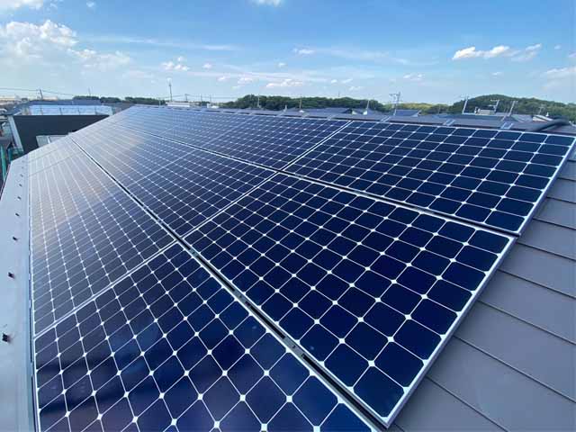 千葉県船橋市の東芝製SPR-X21-345 ×18の太陽光発電施工写真