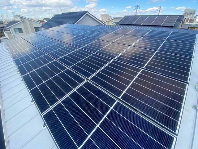 愛知県岡崎市のQセルズ 製Q.PEAK DUO-G9 355 ×30の太陽光発電施工写真
