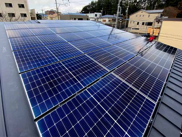愛知県岡崎市のカナディアンソーラー製CS3L-375MS ×27の太陽光発電施工写真