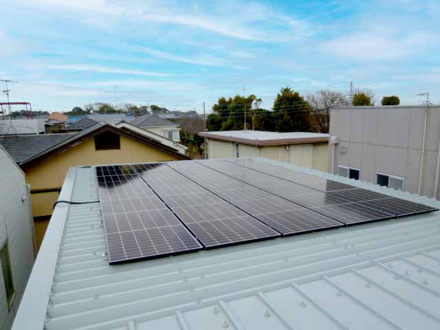 千葉県我孫子市のカナディアンソーラー製CS3L-375MS ×20の太陽光発電施工写真