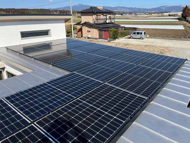 熊本県菊池郡のカナディアンソーラー製CS3L-375MS ×18の太陽光発電施工写真